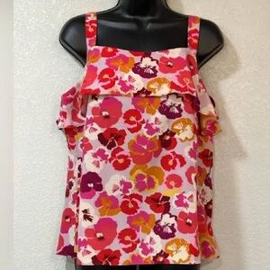 CAbi Pink Floral Women's Blouse